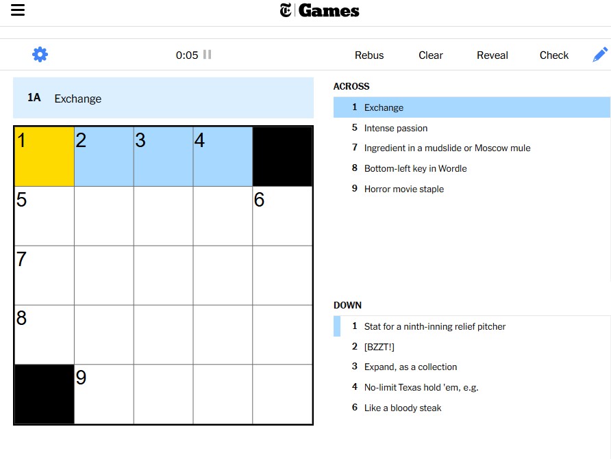 NYT Mini Crossword Answers and Clues Today Thursday, December 12 (12/12/2024)