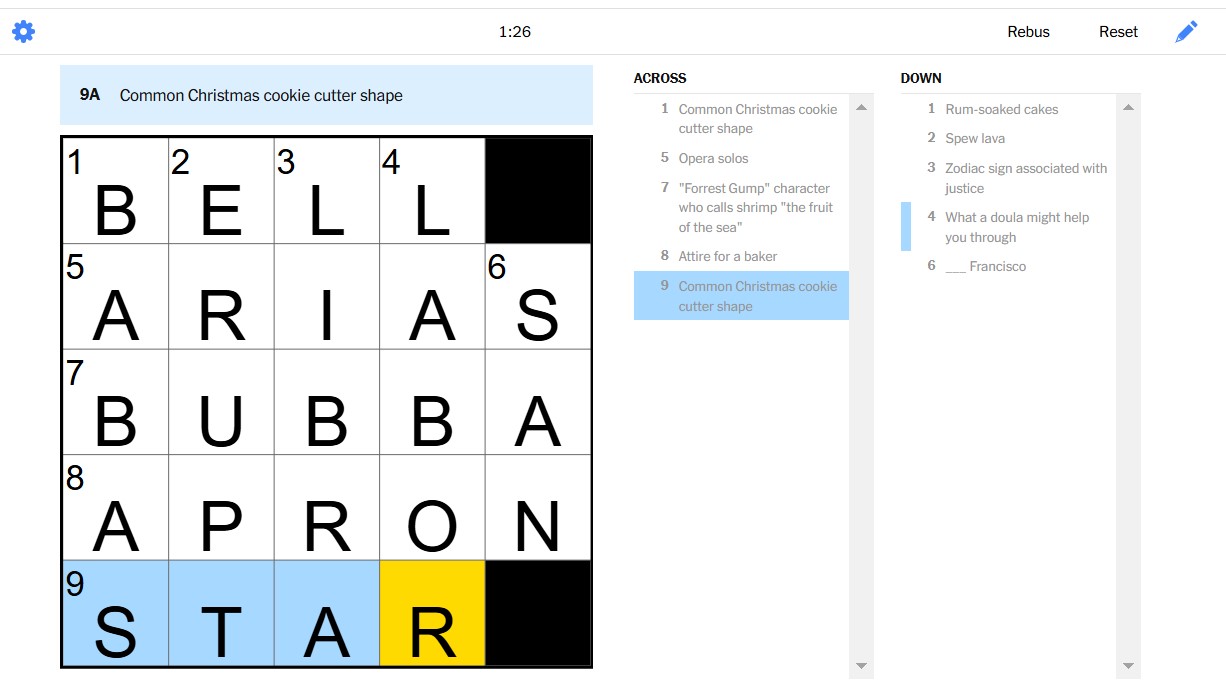 NYT Mini Crossword Answers and Clues for December 19, Thursday