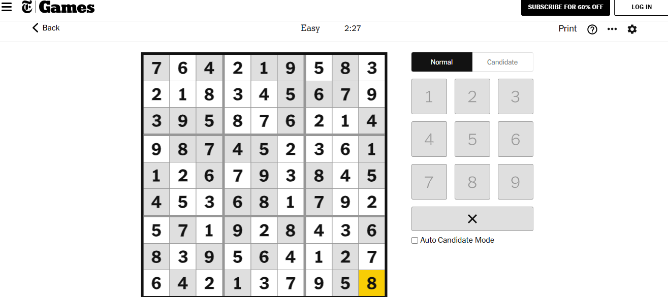 nyt sudoku solved easy dec 12