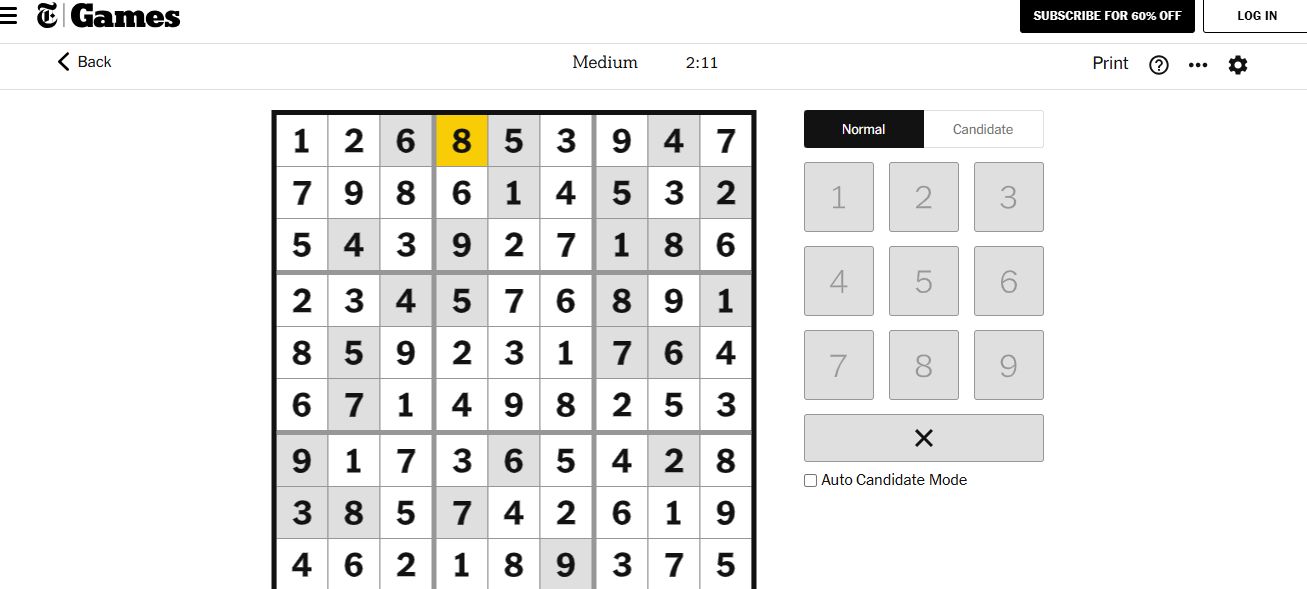 nyt sudoku solved medium dec 20