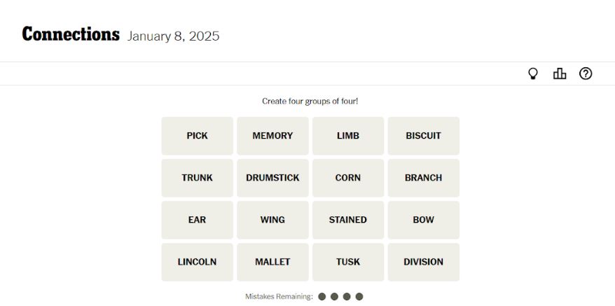 NYT Connections Answers