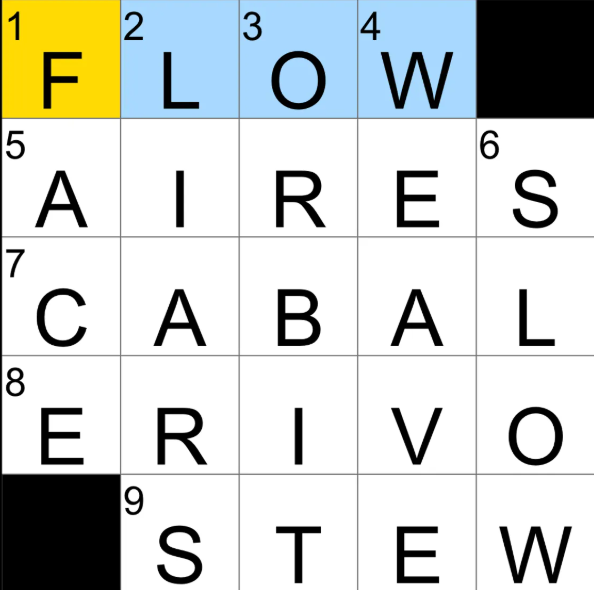 nyt mini crossword answer jan 3