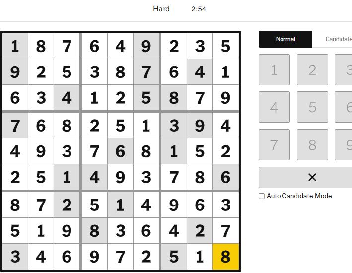 nyt sudoku hard solved jan 16