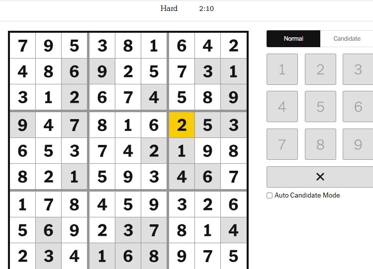 nyt sudoku hard solved jan 17