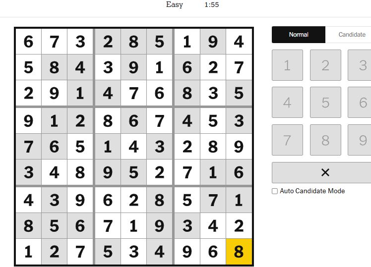 nyt sudoku solved easy jan 15