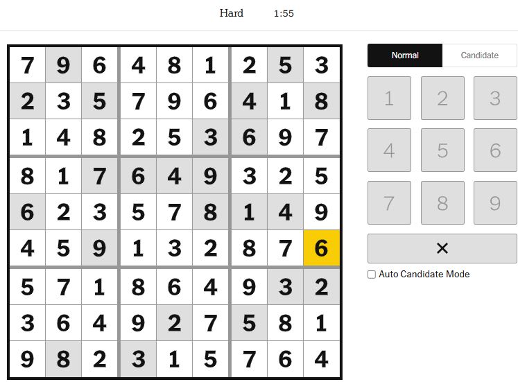 nyt sudoku solved hard jan 20