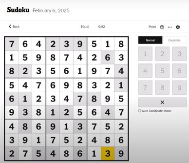 nyt sudoku hard feb 6